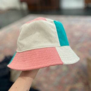 color block bucket hat